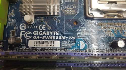 GIGABYTE GA-8VM800M-775 MOTHETBOARD CPU AND RAM