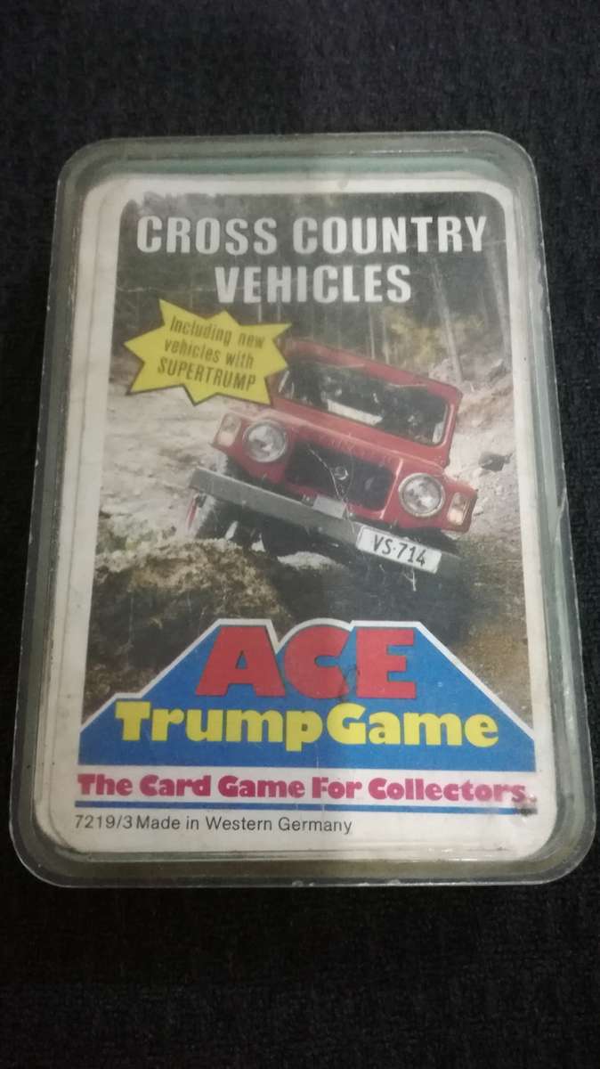 Card Games Collectors` Ace Trump Game Cross Country Vehicles Game