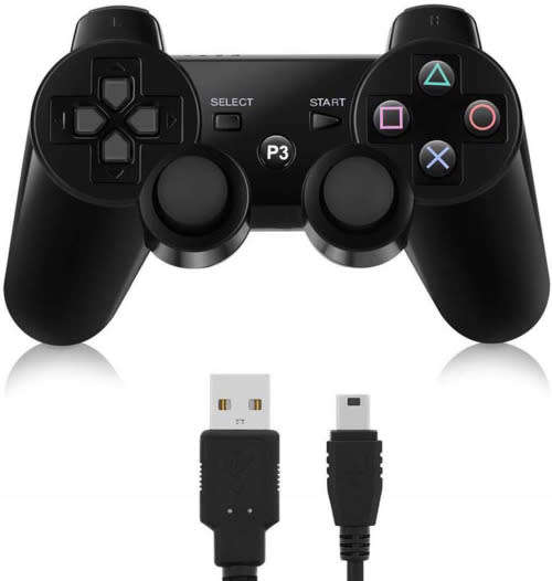 Wireless Blutooth Dualshock Game Controller for PS3 with Charging Cable