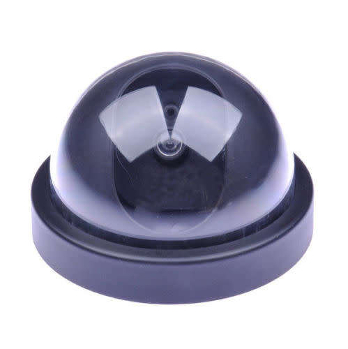 Black Fake Pretend Dummy Hemisphere Ball Realistic Looking Security Camera
