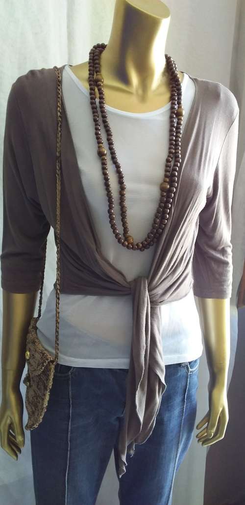 Ladies short Brown Cardigan Small/medium