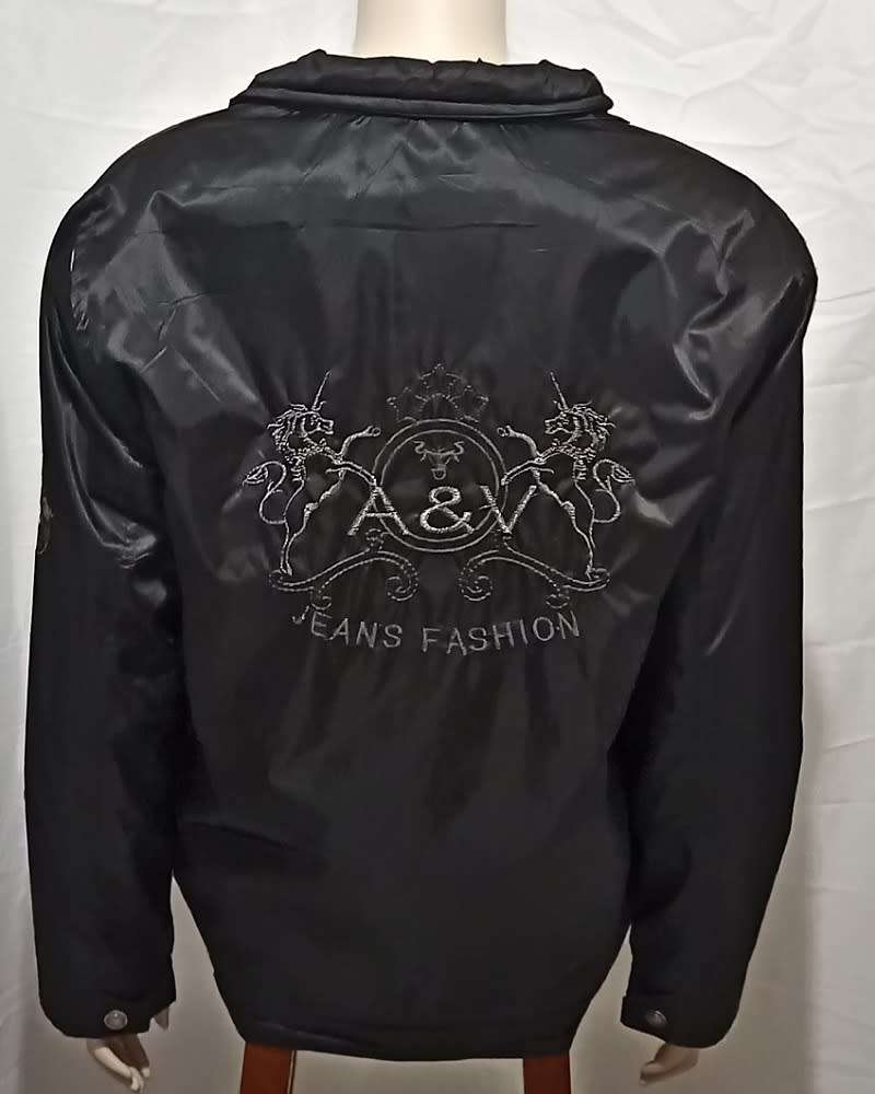 Black faux leather biker jacket size 32/34