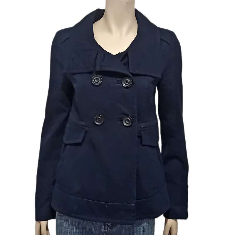 Navy Trench short coat from Mango Suit size medium