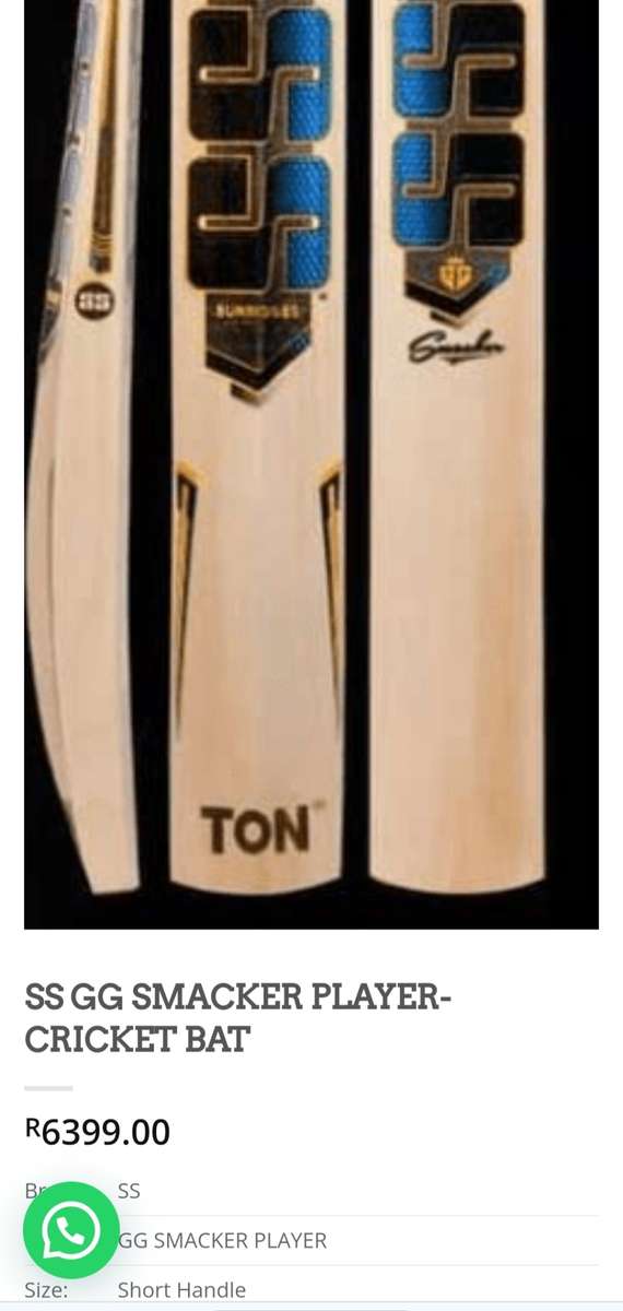 SS GG Smacker cricket bat - Free pads