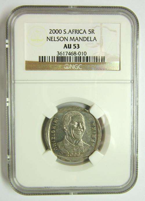 ***NGC AU53***Nelson Mandela 2000 R5 - The year with the LOWEST number of coins graded!!!