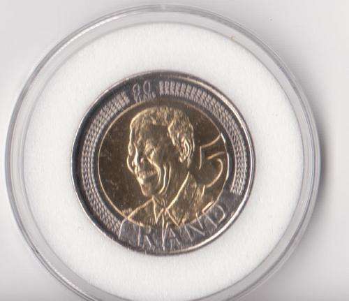 ***Mandela 2008 R5***Encapsuled, white foam ring protected#UNCIRCULATED straight from bank.