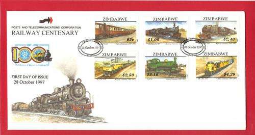 Zimbabwe FDC - Railway Centenary - As per Image ***@R1 start***