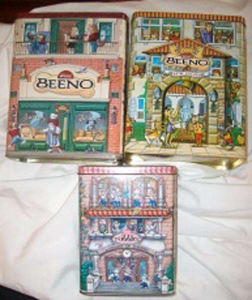 3 Large Tin Town Tins