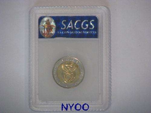 2008 South Africa R5 Madela Coin 90th Birthday Polished