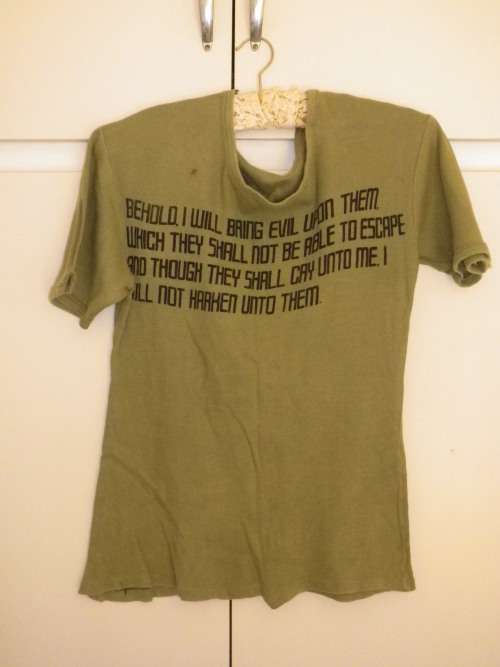 RHODESIAN ARMY T SHIRT - "THE SCHOOL OF INFANTRY'S"   22nd OFFICERS COURSE - SIZE LARGE -UDI PERIOD