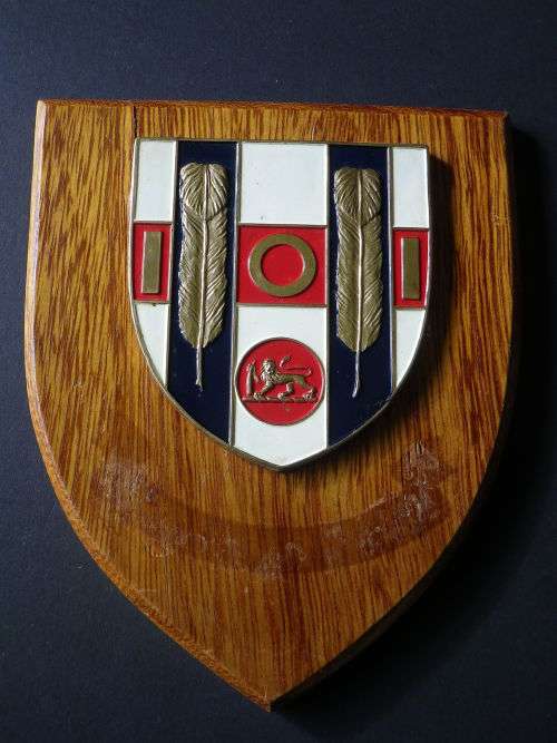 RHODESIA ARMY DATA PROCESSING UNIT COPPER + ENAMEL PLAQUE - UDI PERIOD -  RARE