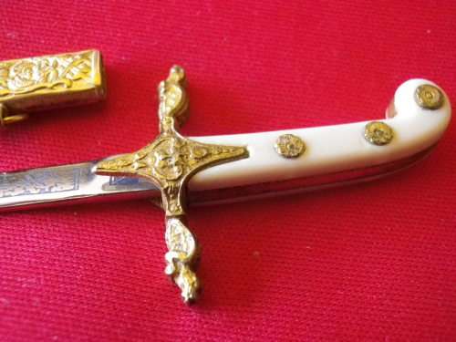 BRAZIL - (HIGH RANKING) OFFICERS PRESENTATION MINIATURE SWORD, APPROX 153MM LENGTH