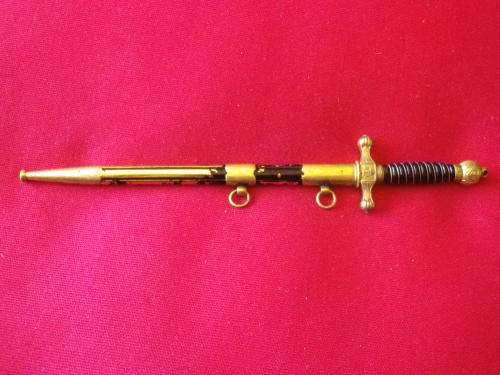 BRAZIL  - NAVY OFFICERS PRESENTATION MINIATURE SWORD, APPROX 120MM LENGTH