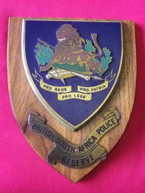 RHODESIA- BSAP RESERVE  PLAQUE - UDI PERIOD