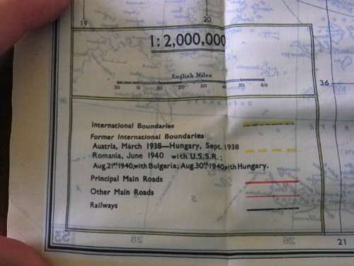 GREAT BRITAIN - WW II BARTHOLOMEW SILK ESCAPE MAP OF EUROPEAN THEATRE AS USED BY RAF, POW'S ETC