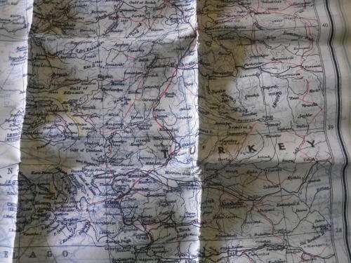 GREAT BRITAIN - WW II BARTHOLOMEW SILK ESCAPE MAP OF EUROPEAN THEATRE AS USED BY RAF, POW'S ETC