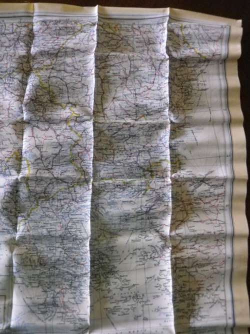 GREAT BRITAIN - WW II BARTHOLOMEW SILK ESCAPE MAP OF EUROPEAN THEATRE AS USED BY RAF, POW'S ETC