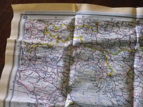 GREAT BRITAIN - WW II BARTHOLOMEW SILK ESCAPE MAP OF EUROPEAN THEATRE AS USED BY RAF, POW'S ETC