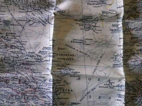 GREAT BRITAIN - WW II BARTHOLOMEW SILK ESCAPE MAP OF EUROPEAN THEATRE AS USED BY RAF, POW'S ETC