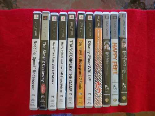 3 X SONY PSP VIDEOS + 8 X PSP GAMES