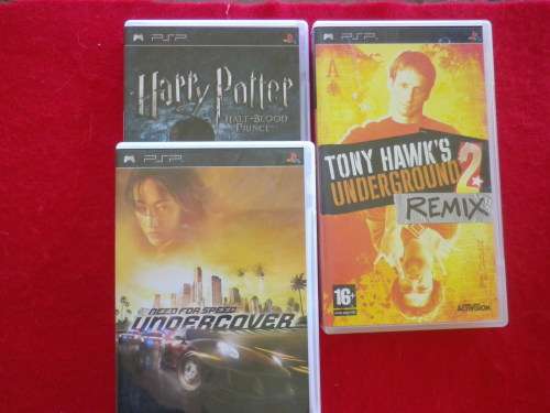 3 X SONY PSP VIDEOS + 8 X PSP GAMES