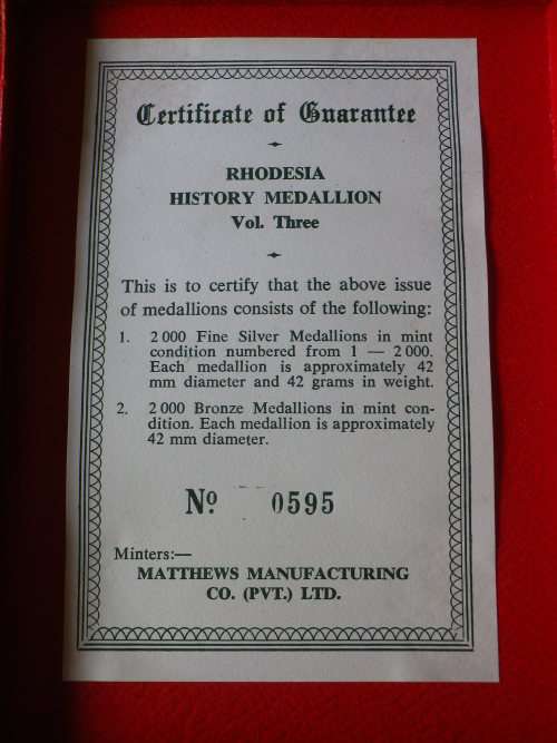 RHODESIAN HISTORY MEDALLION VOL. 3 - RHODESIAN ARMED FORCES