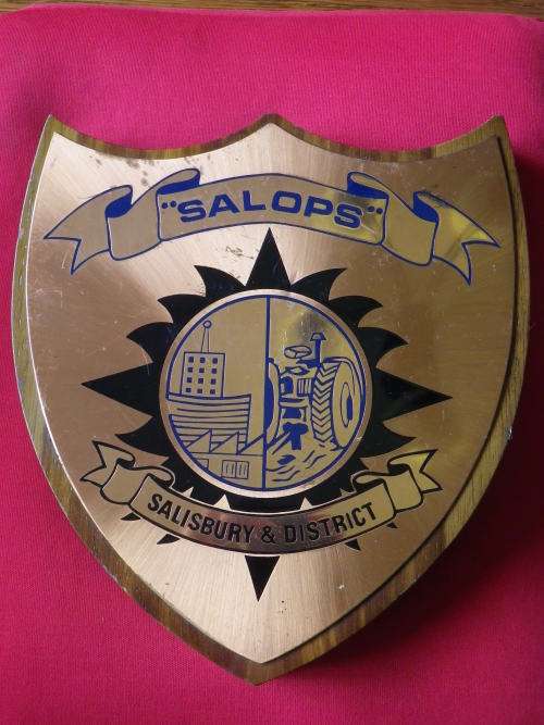 RHODESIA - OPERATION SALOPS -  COPPER & ENAMEL PLAQUE - MADE BY SPACE AGE PRODUCTS