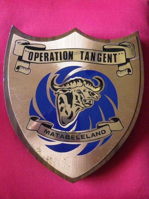RHODESIA - OPERATION TANGENT -  COPPER & ENAMEL PLAQUE MADE BY SPACE AGE PRODUCTS