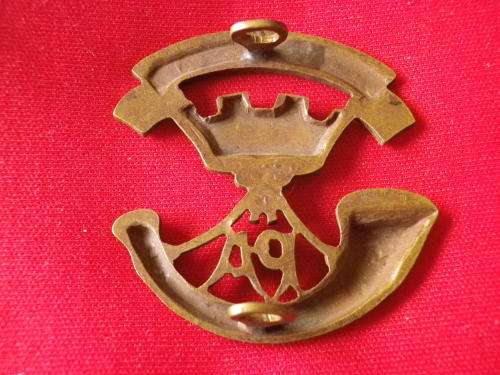 GREAT BRITAIN - PRINCE ALFRED'S (SOMERSET) LIGHT INFANTRY BRONZE CAP BADGE AS WORN WW 1