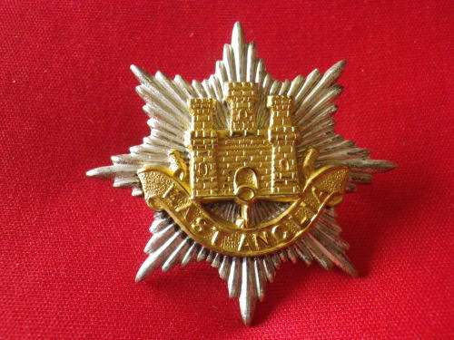 GREAT BRITAIN - EAST ANGLIAN BRIGADE BI METAL CAP BADGE 1958-1969