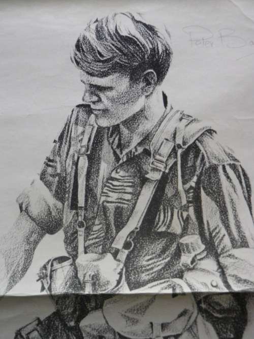 RHODESIA - PETER BADCOCK LTD ED SIGNED PRINT 123/350 - SUBJECT "WHITE RHODESIAN TROOPIE"