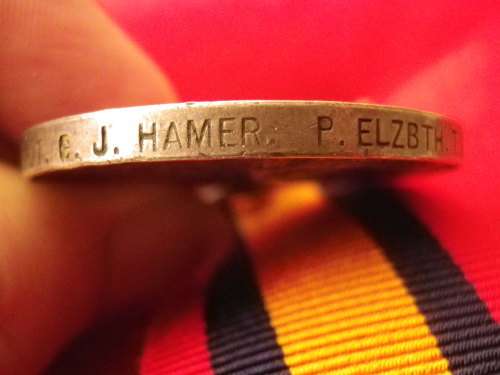 GB / SA - BOER WAR QSA TO SGT. G J HAMER - PORT ELIZABETH TOWN GUARD