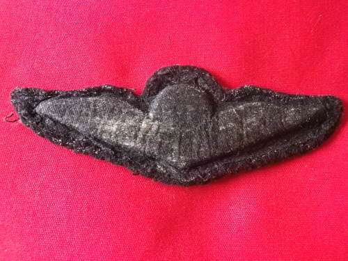 RHODESIAN AIR FORCE PILOTS EMBROIDERED + PADDED WINGS  - UDI PERIOD