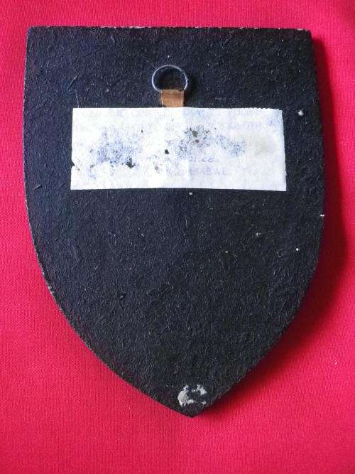 RHODESIA GUARD FORCE   COMMEMORATIVE COPPER ON RESIN WALL PLAQUE