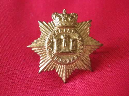 3831- GREAT BRITAIN - DEVONSHIRE REGT. QVC -  GILDING METAL COLLAR BADGE