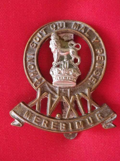 3802- GREAT BRITAIN - 15 / 19TH HUSSARS BI/M CAP BADGE