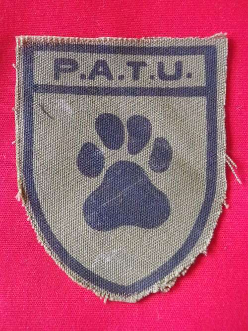 3923 RHODESIA BSAP POLICE ANTI TERRORIST UNIT  PRINTED SHOULDER PATCH  -  - UDI PERIOD
