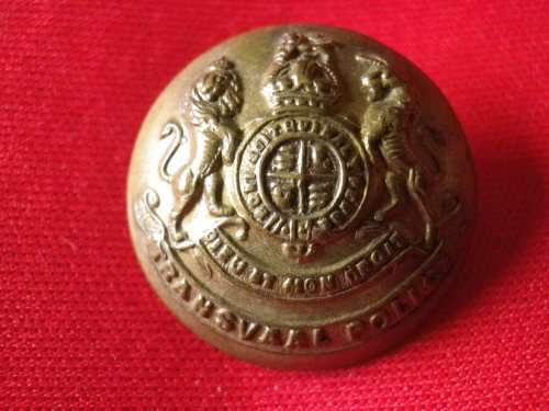 SOUTH AFRICA - TRANSVAAL POLICE  BRASS TUNIC BUTTON 1908-1913 OD 21 mm   (4238)