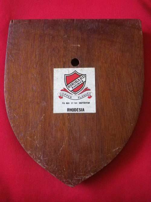 RHODESIAN LIGHT INFANTRY PLAQUE  - PRE DUI - UNCOMMON - MADE BY  "RHOBARD RHONYA"  (4348)