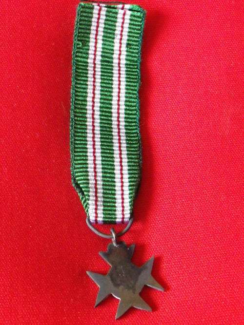 RHODESIA - PRISON CROSS FOR GALLANTRY (RPC) - MINIATURE - WITH RIBBON - (4575)