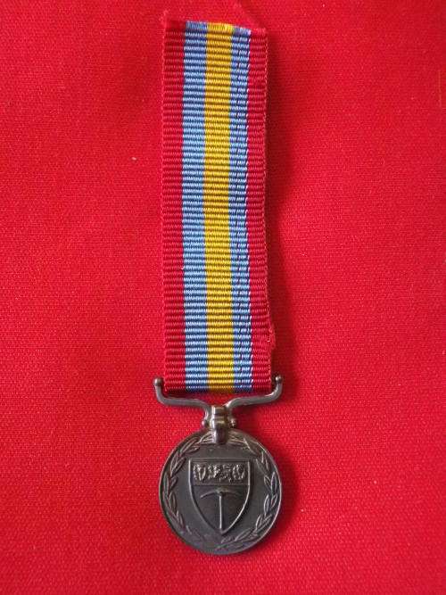 RHODESIA -EXEMPLARY SERVICE MEDAL   +  RIBBON - MINIATURE MEDAL  - UDI PERIOD (4605)