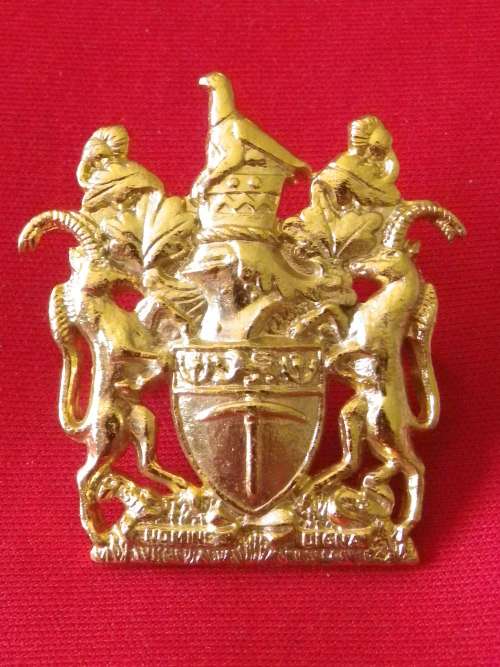 RHODESIAN ARMY - WO1 GOLD ANODISED WRIST BADGE - UDI PERIOD - (V80)