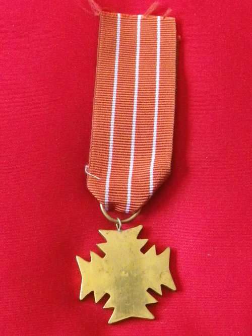 RHODESIA - FULL SIZE "COPY" BRONZE CROSS OF RHODESIA (BCR) MEDAL - ARMY RIBBON   (V85)