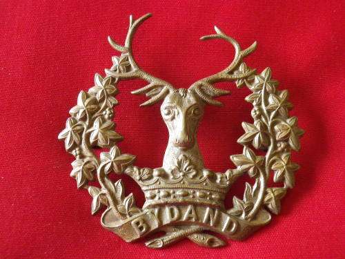 GREAT BRITAIN - GORDON HIGHLANDERS W/M HEADDRESS  BADGE -AS WORN  WW1   (V129)