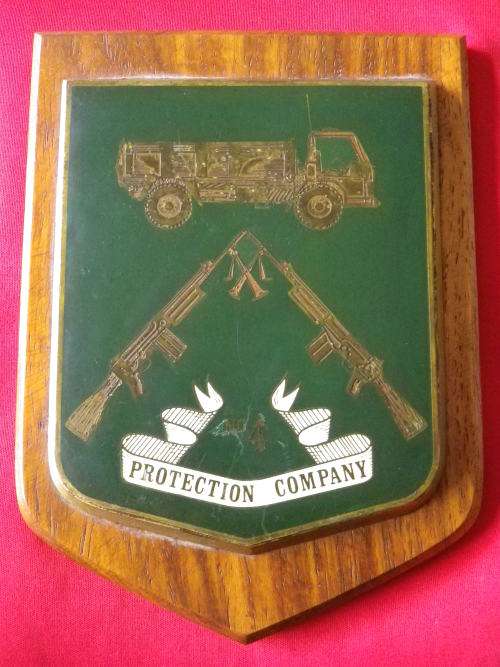 RHODESIAN ARMY - NO 4 PROTECTION COMPANY PLAQUE  -  UNCOMMON   (4699)