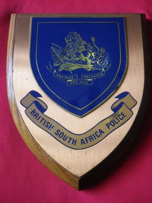 RHODESIA - BSAP PLAQUE - MADE BY HT ENTERPRISES SALISBURY      (4693)
