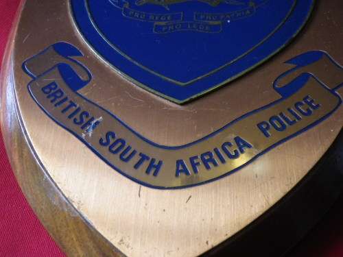 RHODESIA - BSAP PLAQUE - MADE BY HT ENTERPRISES SALISBURY      (4693)
