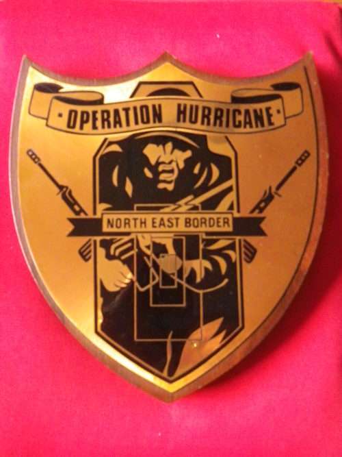 RHODESIAN BUSH WAR  - HURRICANE OPERATIONAL AREA PLAQUE (4716)