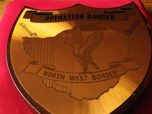 RHODESIA BUSH WAR - RANGER OPERATIONAL AREA PLAQUE  MADE BY HT ENTERPRISES    (4712)