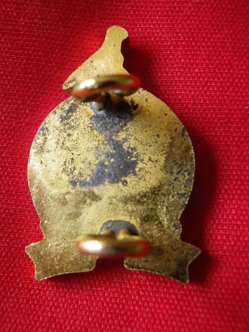 RHODESIAN DEFENCE UNIT BI COLOURED ANODISED + ENAMEL CAP BADGE - (4747)